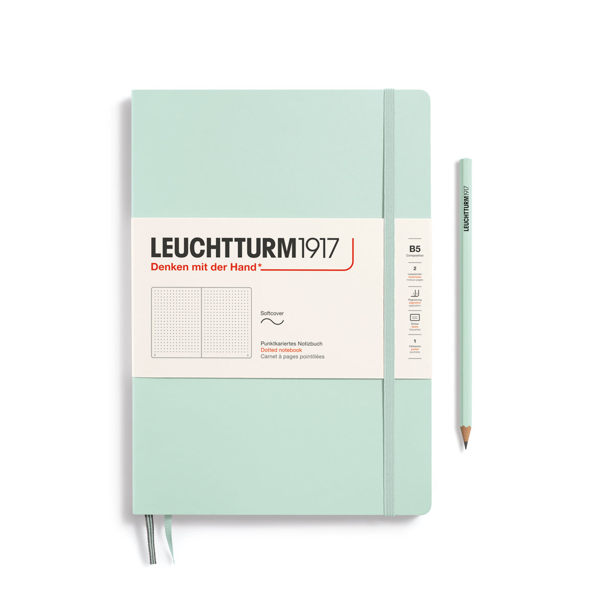 LEUCHTTURM1917 Notebook Composition B5 Softcover - Mint, Dotted