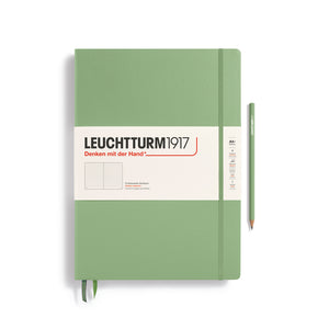 LEUCHTTURM1917 Notebook Master A4+ Hardcover - Sage, Dotted