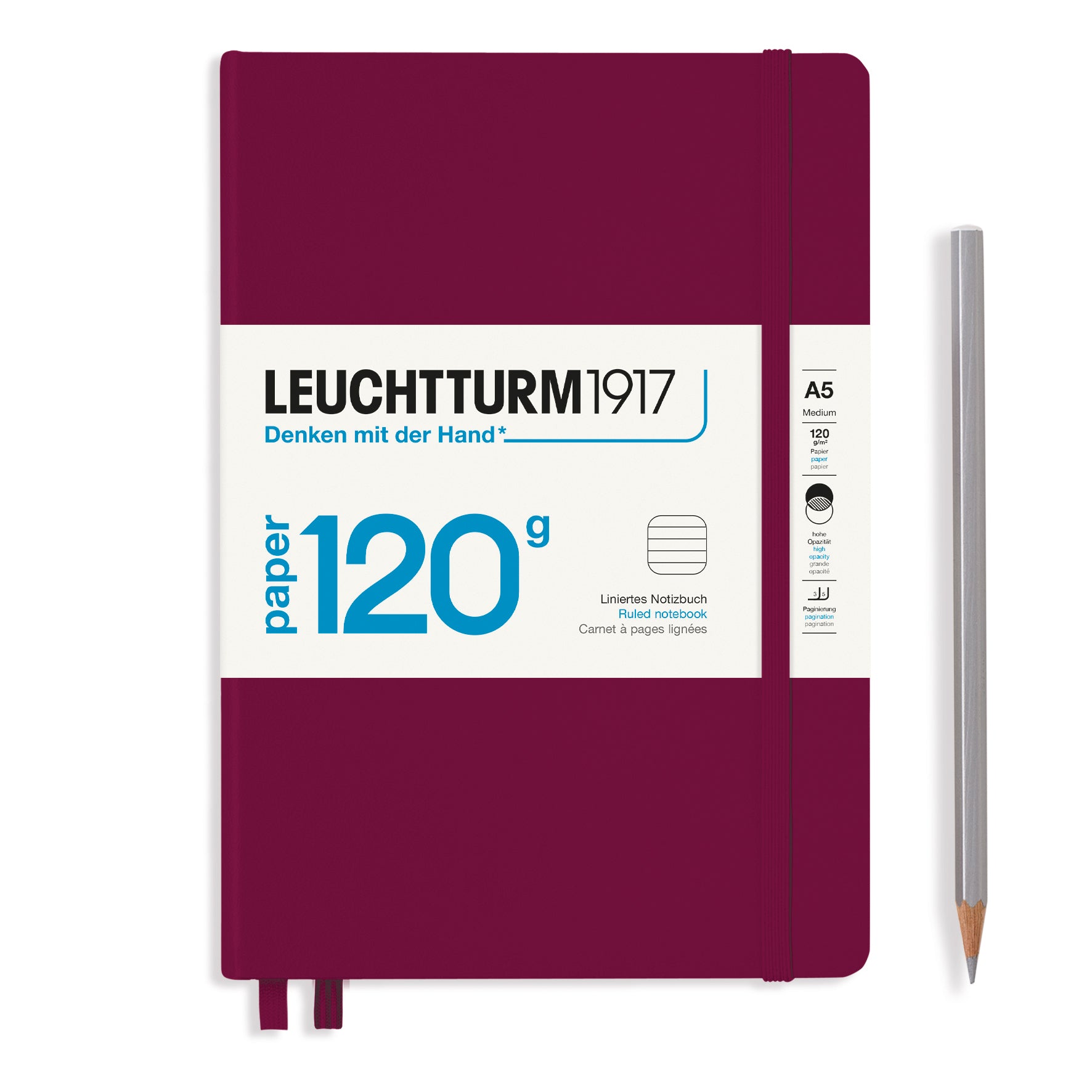 LEUCHTTURM1917 Notebook Medium A5 Edition 120 - Port Red, Ruled