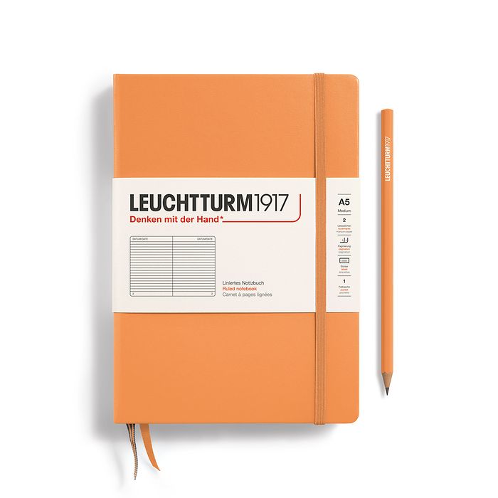 LEUCHTTURM1917 Notebook Medium A5 Hardcover - Apricot, Ruled