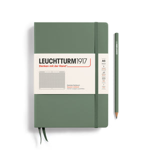 LEUCHTTURM1917 Notebook Medium A5 Hardcover - Olive, Squared