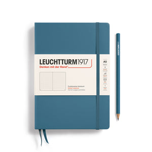 LEUCHTTURM1917 Notebook Medium A5 Hardcover - Stone Blue, Dotted