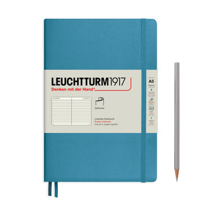 LEUCHTTURM1917 Notebook Medium A5 Softcover - Nordic Blue, Ruled