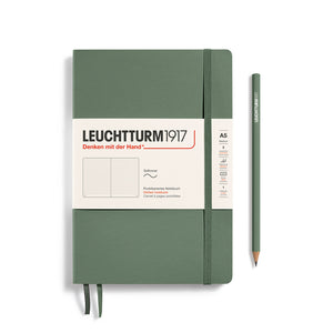 LEUCHTTURM1917 Notebook Medium A5 Softcover - Olive, Dotted