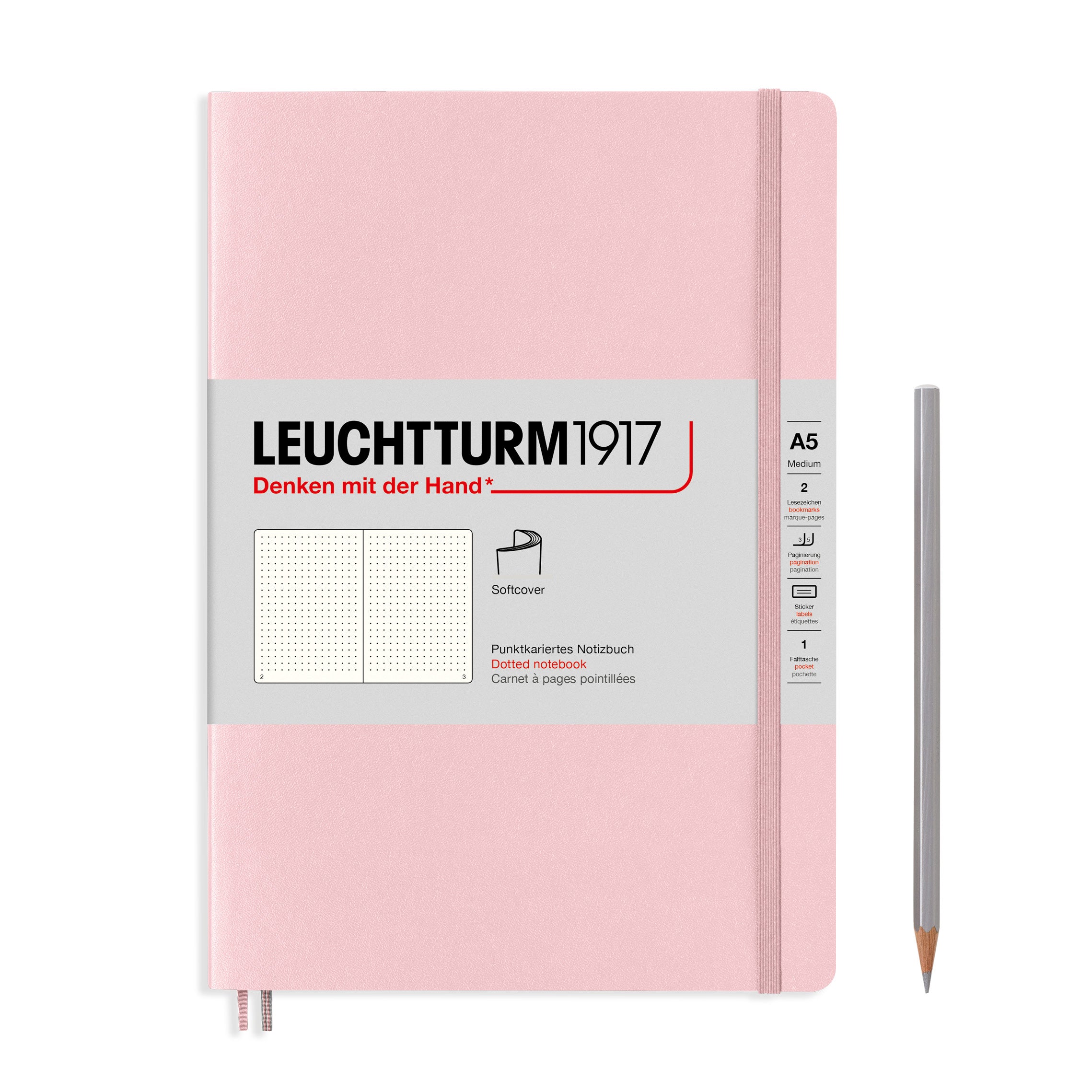 LEUCHTTURM1917 Notebook Paperback B6 Softcover - Powder, Dotted