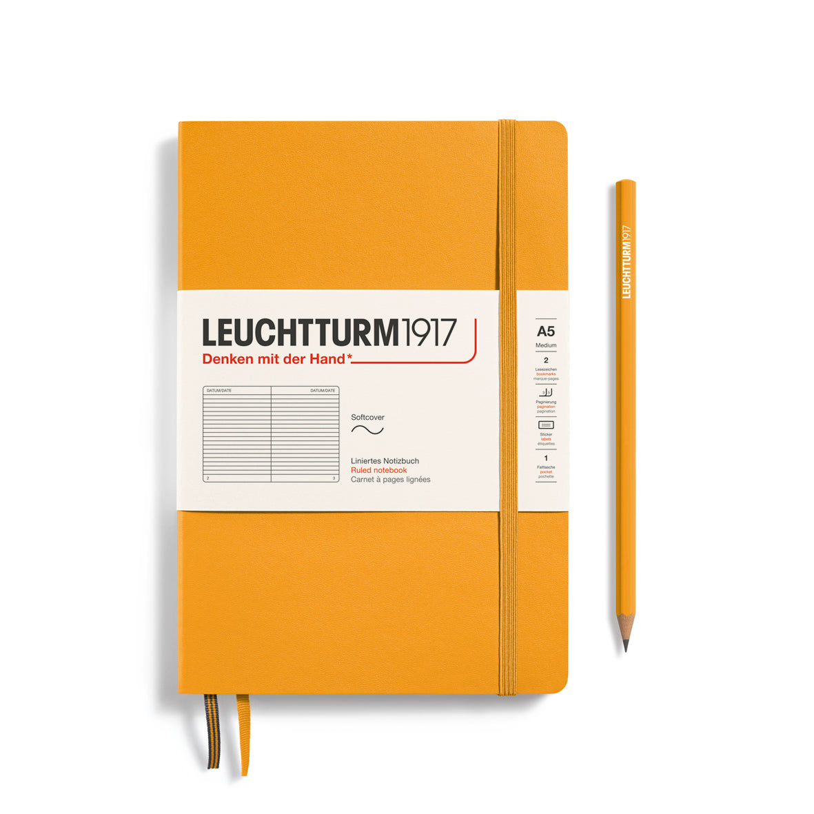 LEUCHTTURM1917 Notebook Medium A5 Softcover - Rising Sun, Ruled