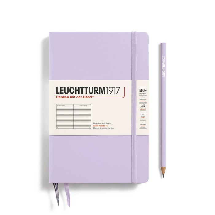 LEUCHTTURM1917 Notebook Paperback B6 Hardcover - Lilac, Ruled