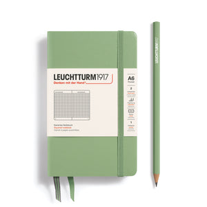 LEUCHTTURM1917 Notebook Pocket A6 Hardcover - Sage, Squared