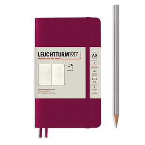 LEUCHTTURM1917 Notebook Pocket A6 Softcover - Port Red, Dotted