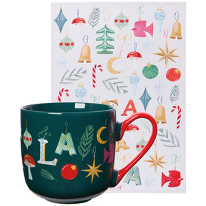 Mug and Dishtowel Set - Fa La La