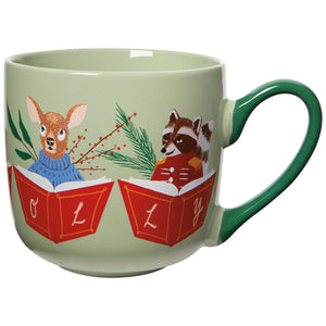 Mug and Dishtowel Set - Woodland Carolers