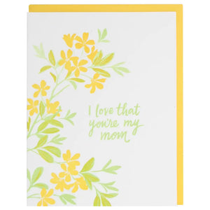 Smudge Ink Greeting Card - Yellow Blossom