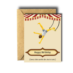 Bee Unique Greeting Card - Circ du So Late Birthday