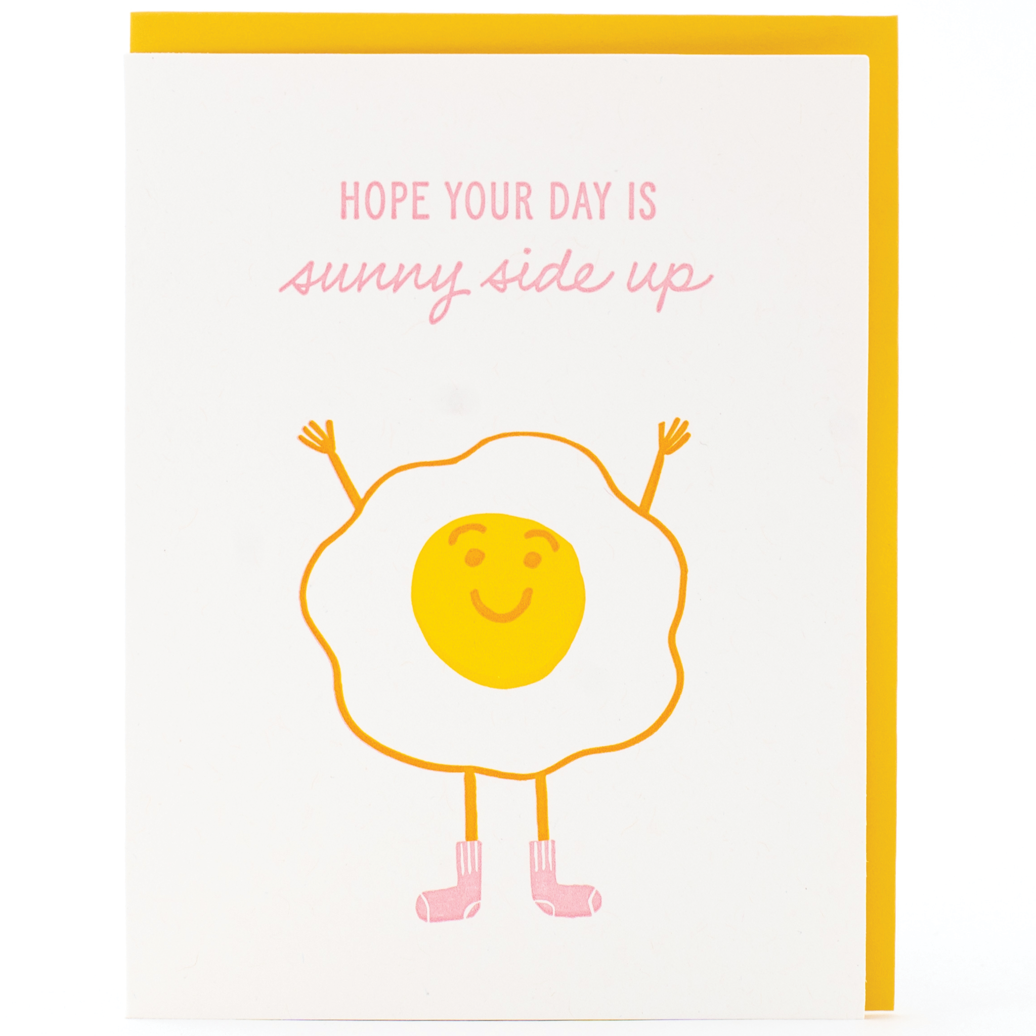 Smudge Ink Greeting Card - Sunny Side Up