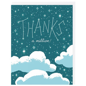 Smudge Ink Greeting Card - Constellation Thanks