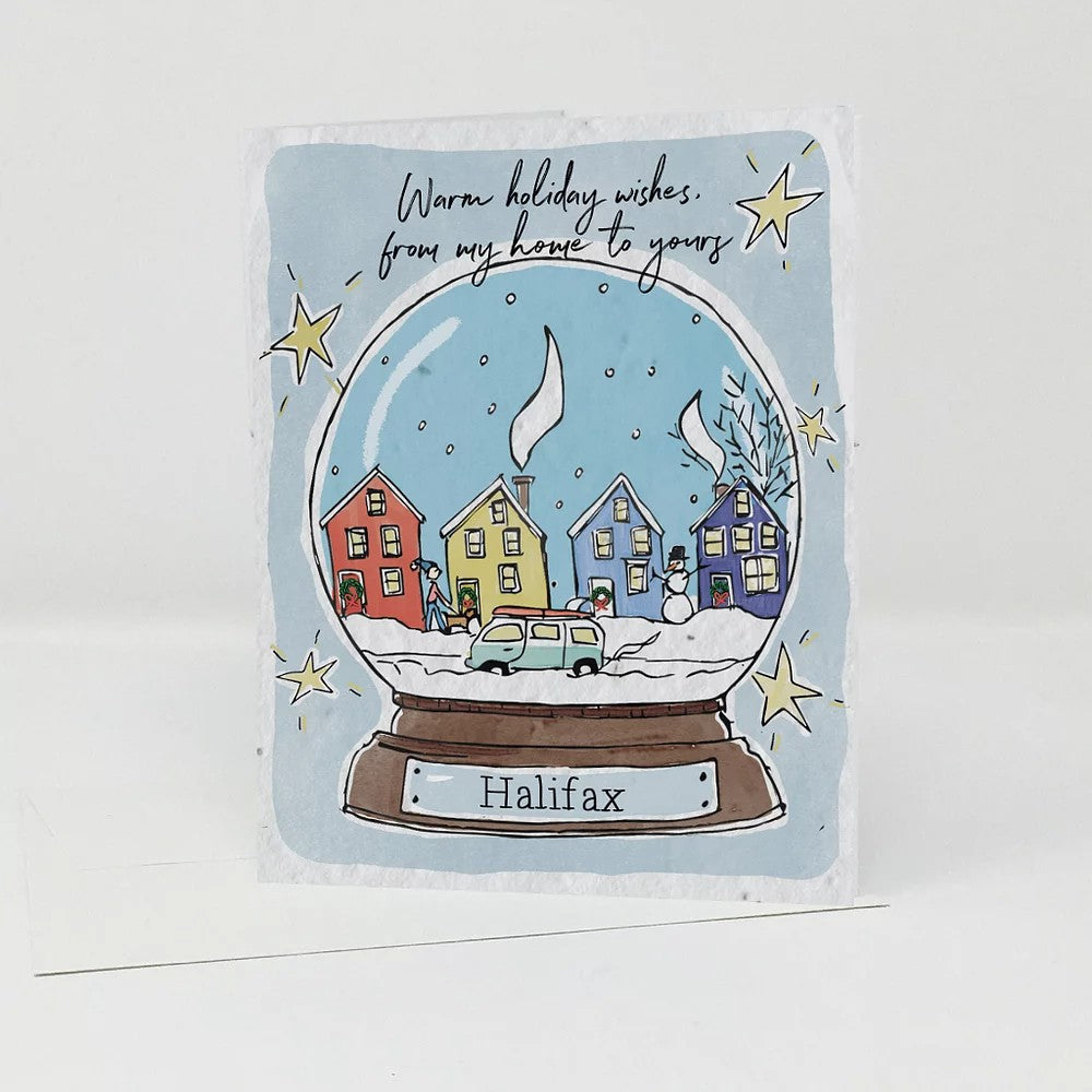 Jill + Jack Plantable Greeting Card - Halifax Snow Globe