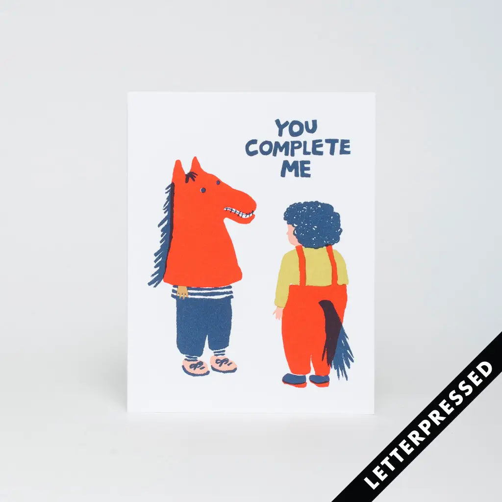 Egg Press Greeting Card - You Complete Me