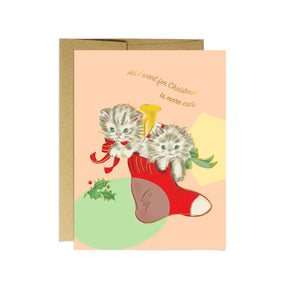 Party Mountain Greeting Card - Christmas Cats