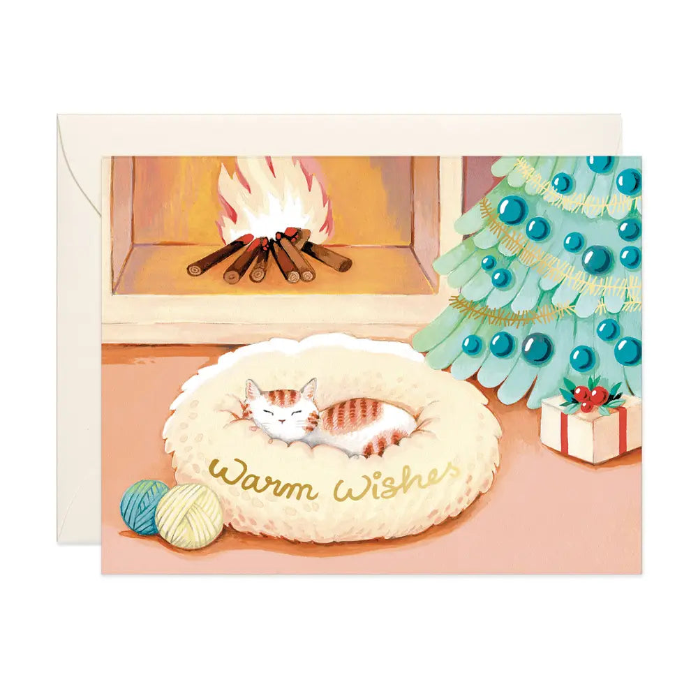 JooJoo Paper Greeting Card - Cat Warm Wishes