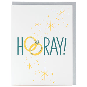 Smudge Ink Greeting Card - Hooray