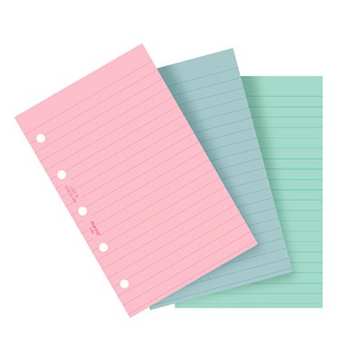 Filofax Refill - Mini Fashion Multi-Coloured Ruled Sheets