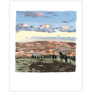 Kat Frick Miller Art Print - View Of North Mountain