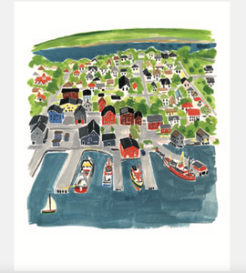 Kat Frick Miller Art Print - Town Of Lunenburg