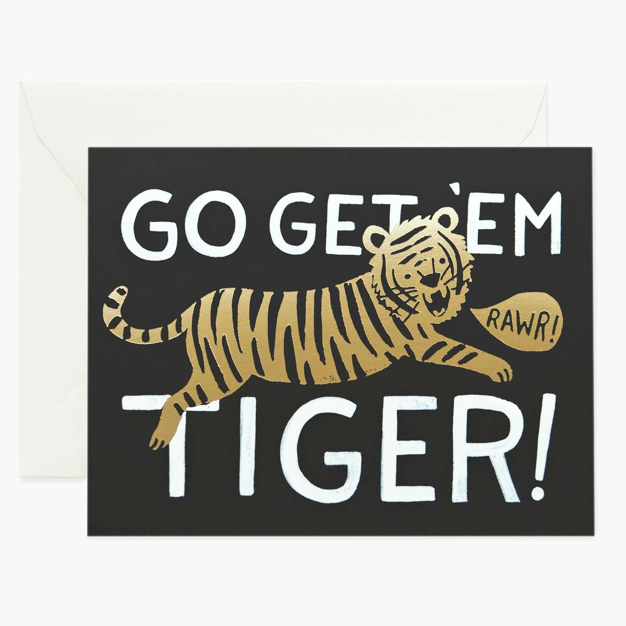 Rifle Paper Co. Greeting Card - Go Get 'Em Tiger