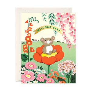 JooJoo Paper Greeting Card - Teddy Bear New Baby