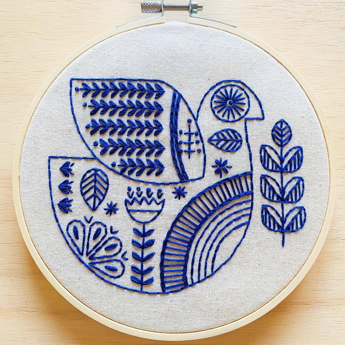 Hook, Line & Tinker Embroidery Kit - Hygge Dove