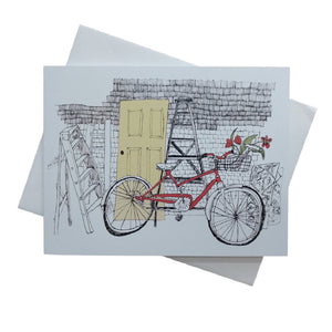 Emma Fitzgerald Greeting Card - Bike And Bloom