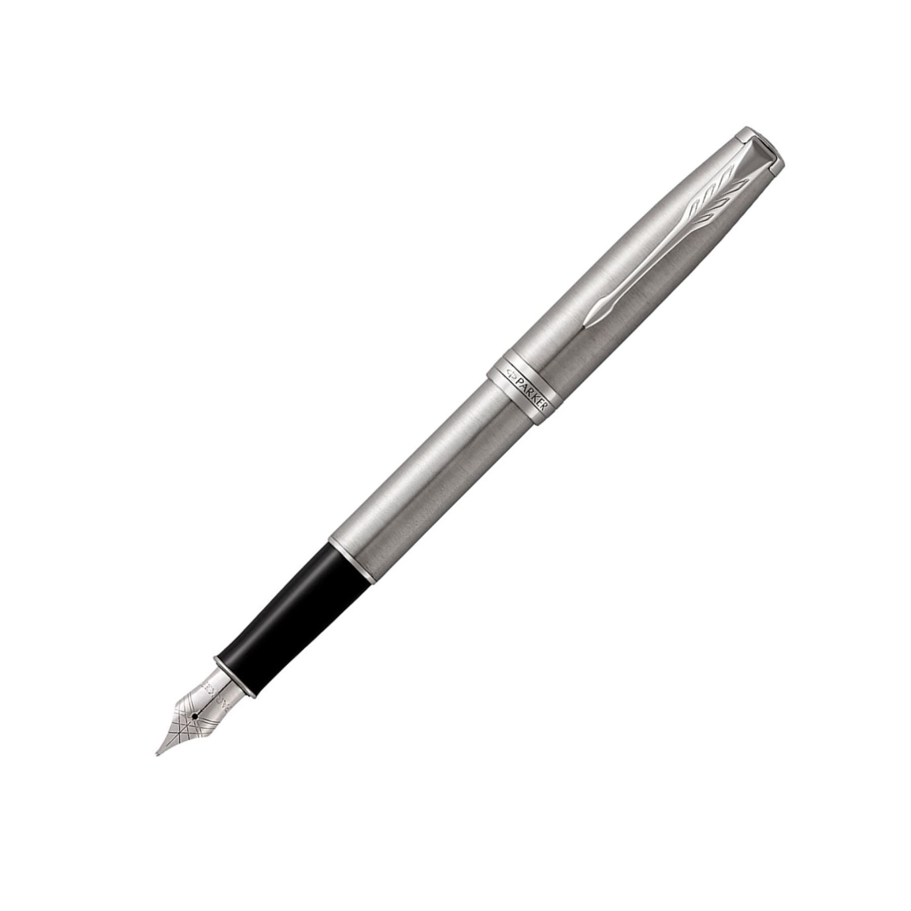 Parker Sonnet Fountain Pen - Stainless Steel + Chrome Trim - Medium